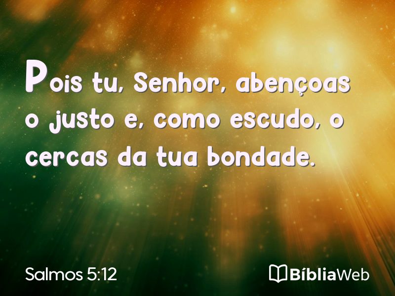 Salmos 5:12 em imagem para compartilhar