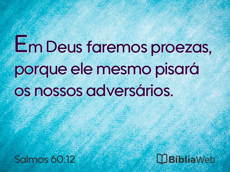 Salmos 60:12 em imagem para compartilhar