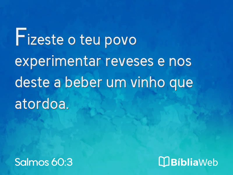 Salmos 60:3 em imagem para compartilhar