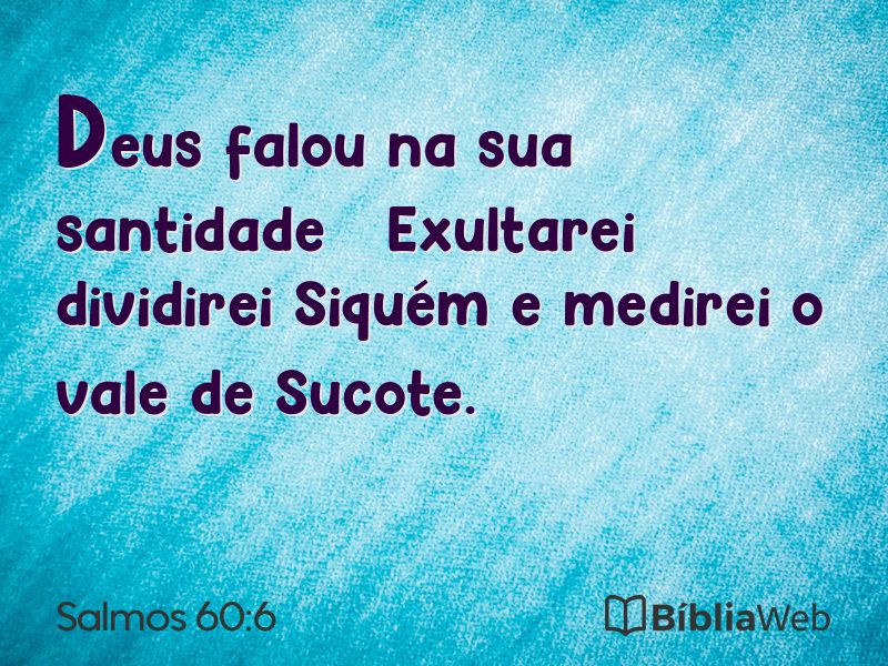 Salmos 60:6 em imagem para compartilhar