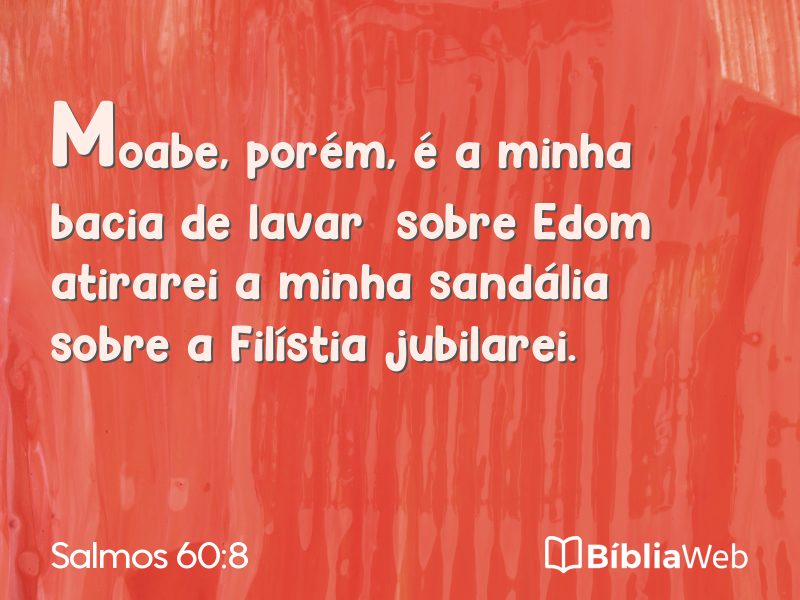 Salmos 60:8 em imagem para compartilhar