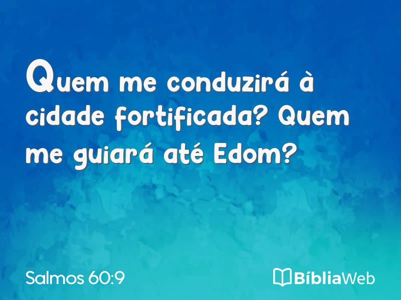 Salmos 60:9 em imagem para compartilhar