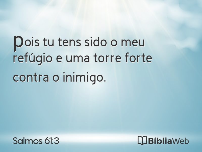 Salmos 61:3 em imagem para compartilhar