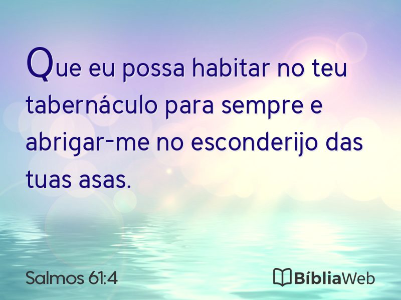 Salmos 61:4 em imagem para compartilhar