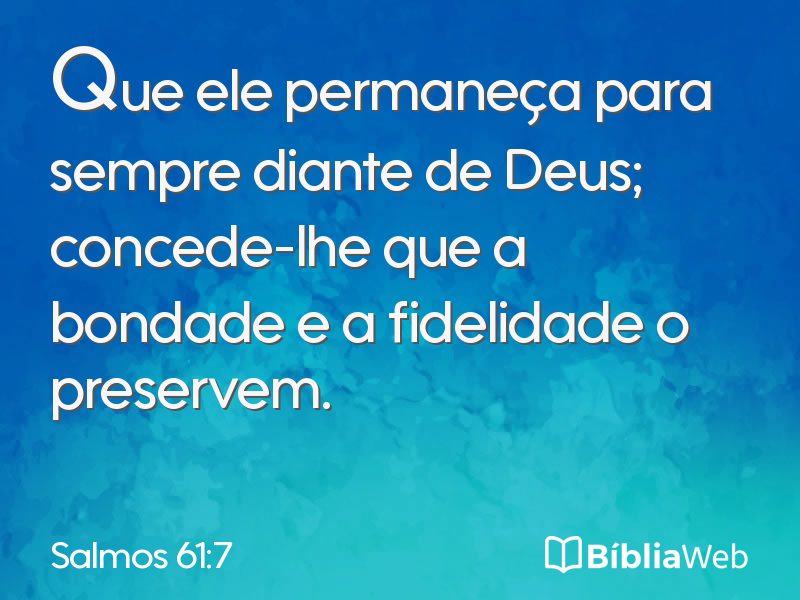 Salmos 61:7 em imagem para compartilhar