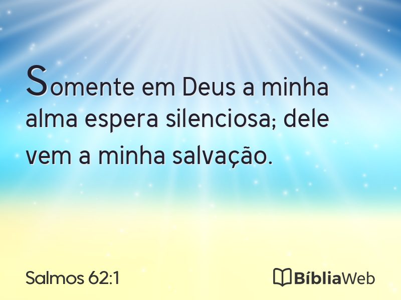 Salmos 62:1 em imagem para compartilhar