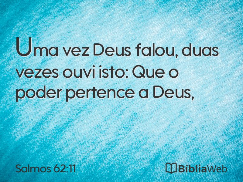 Salmos 62:11 em imagem para compartilhar