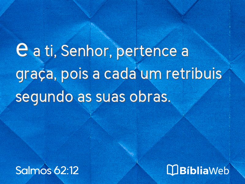 Salmos 62:12 em imagem para compartilhar