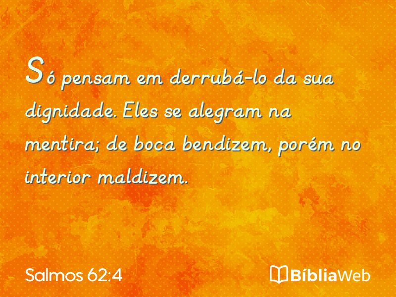 Salmos 62:4 em imagem para compartilhar