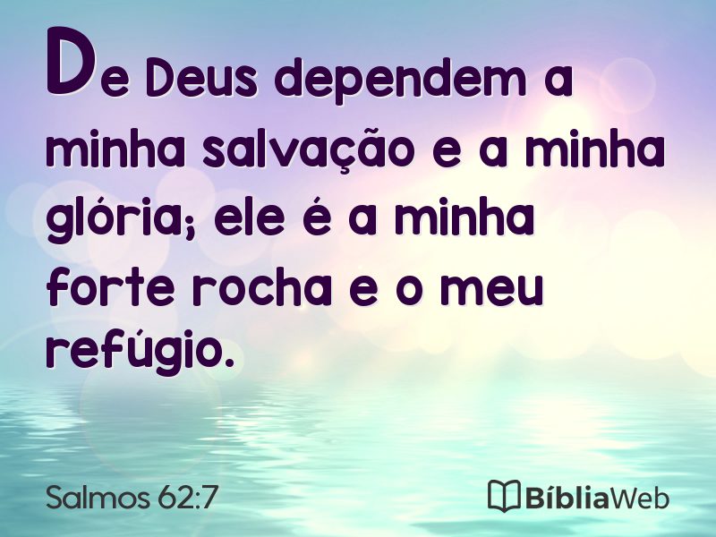 Salmos 62:7 em imagem para compartilhar