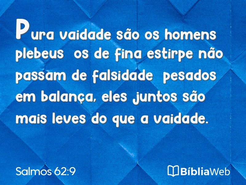 Salmos 62:9 em imagem para compartilhar