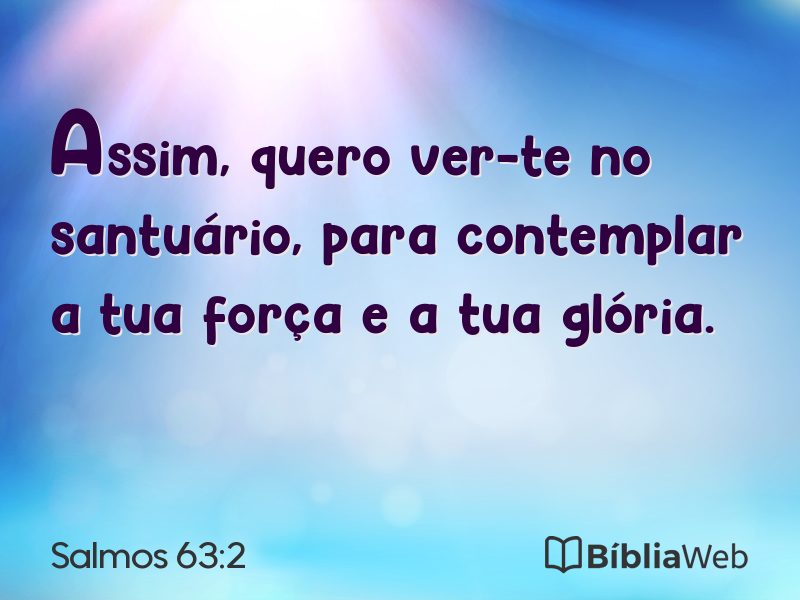 Salmos 63:2 em imagem para compartilhar