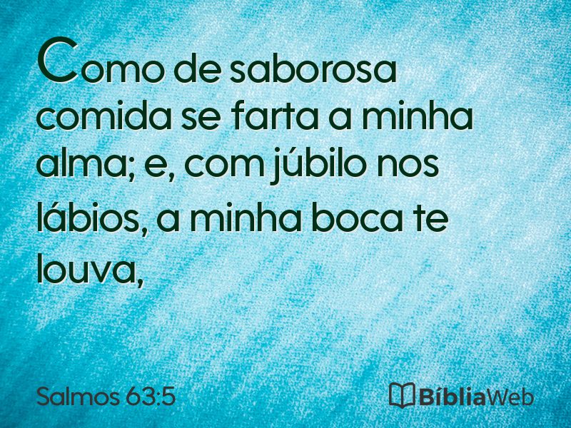 Salmos 63:5 em imagem para compartilhar