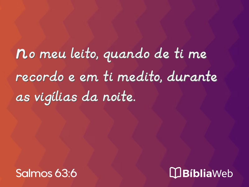 Salmos 63:6 em imagem para compartilhar