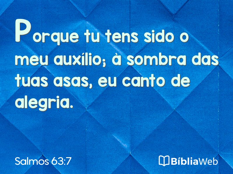 Salmos 63:7 em imagem para compartilhar