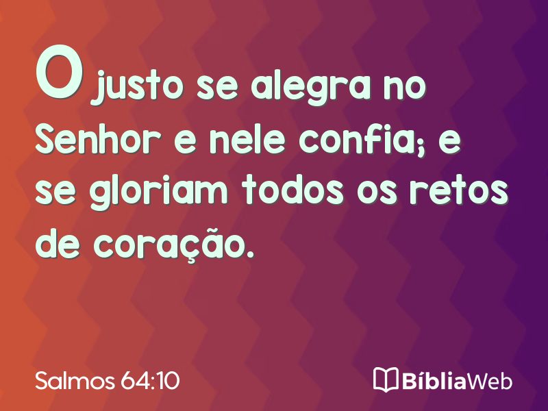 Salmos 64:10 em imagem para compartilhar