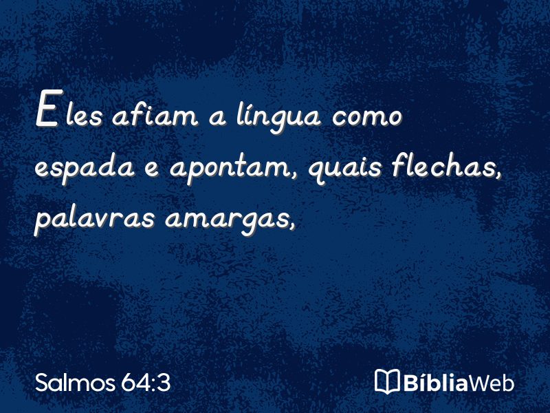 Salmos 64:3 em imagem para compartilhar