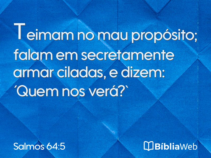 Salmos 64:5 em imagem para compartilhar