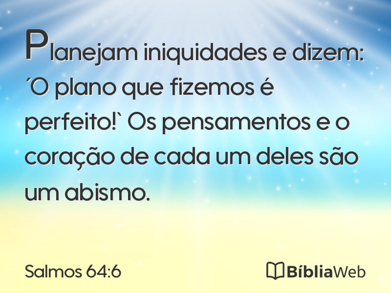 Salmos 64:6 em imagem para compartilhar