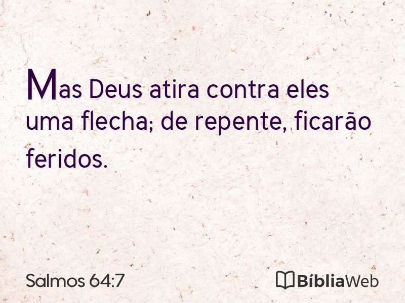 Salmos 64:7 em imagem para compartilhar
