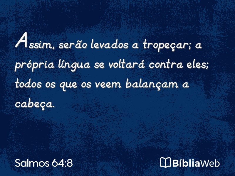 Salmos 64:8 em imagem para compartilhar