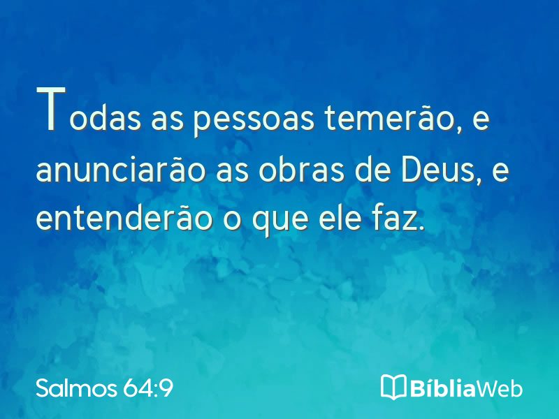Salmos 64:9 em imagem para compartilhar