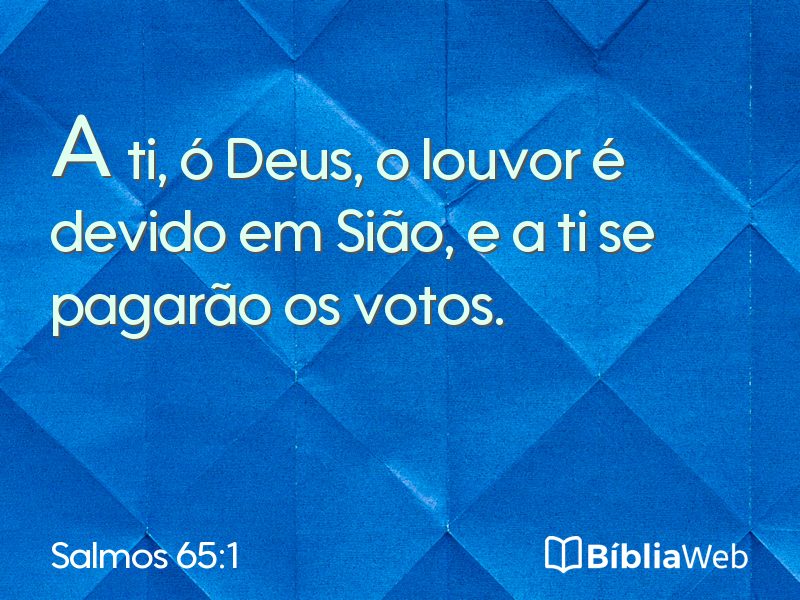 Salmos 65:1 em imagem para compartilhar