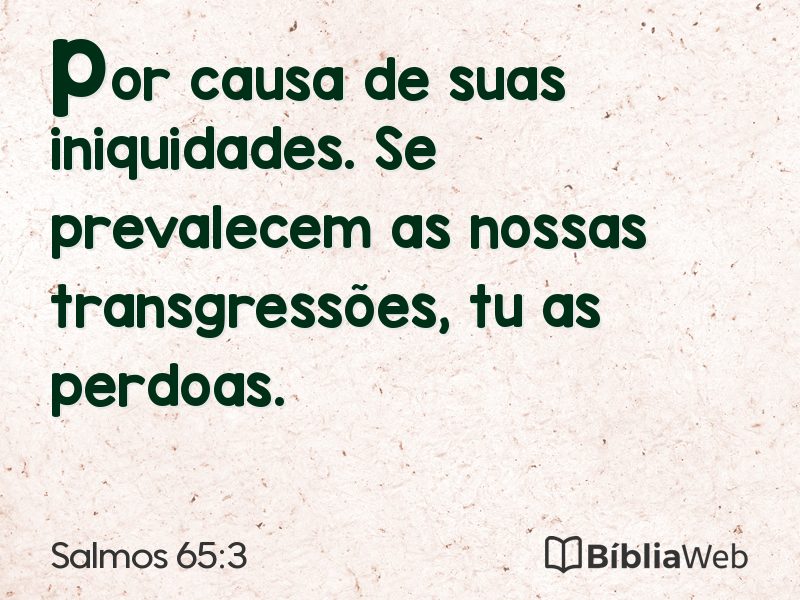 Salmos 65:3 em imagem para compartilhar