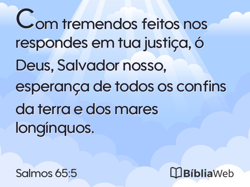 Salmos 65:5 em imagem para compartilhar