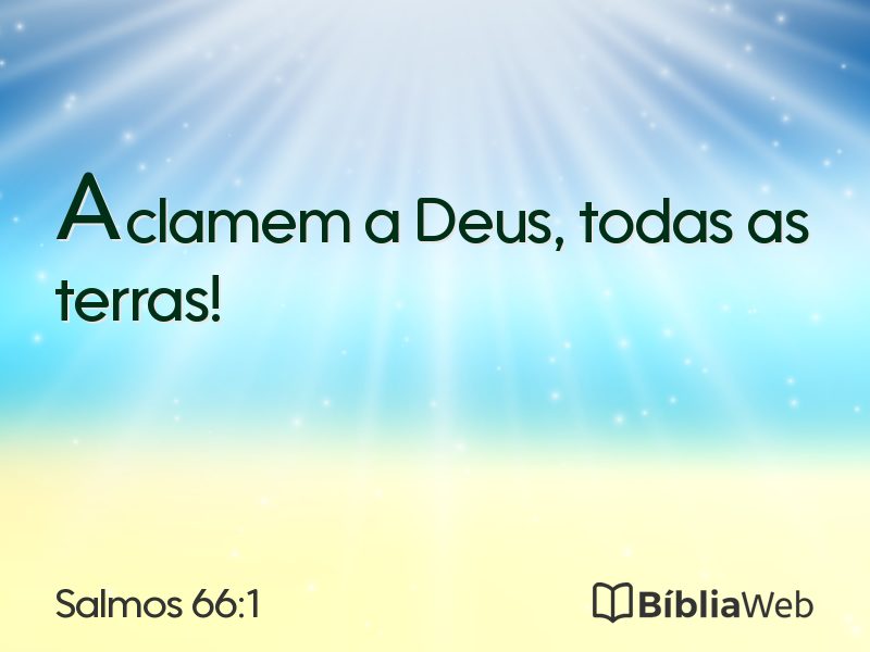 Salmos 66:1 em imagem para compartilhar