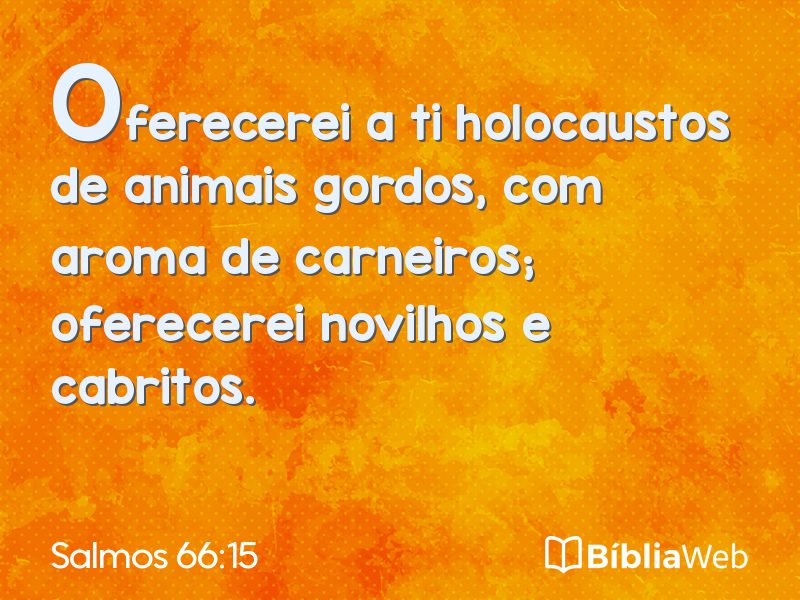 Salmos 66:15 em imagem para compartilhar