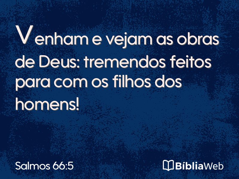 Salmos 66:5 em imagem para compartilhar