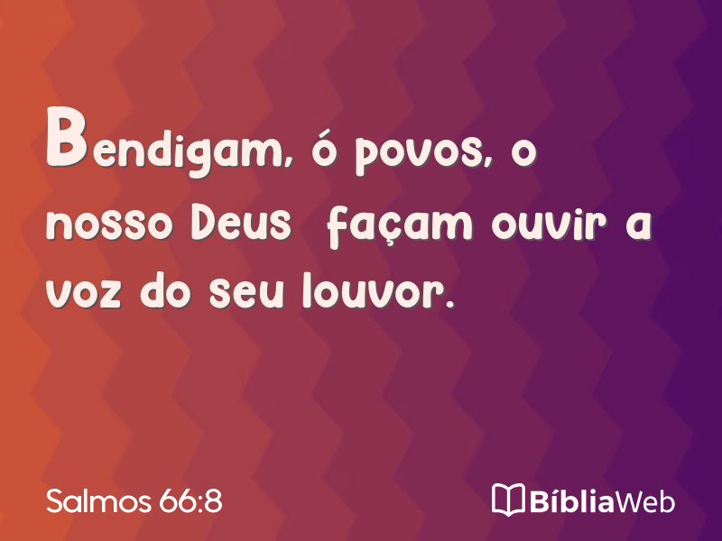 Salmos 66:8 em imagem para compartilhar