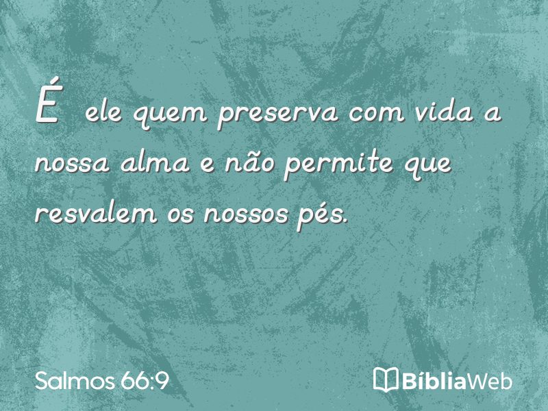 Salmos 66:9 em imagem para compartilhar