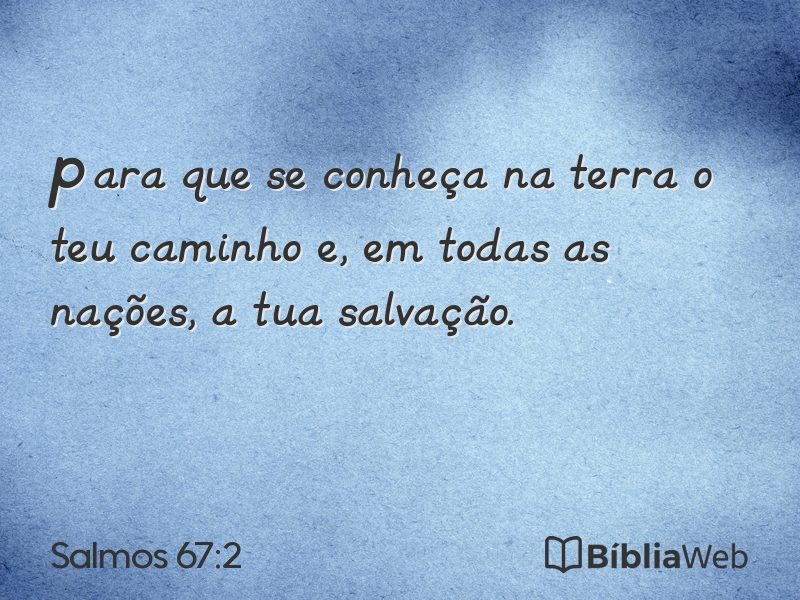 Salmos 67:2 em imagem para compartilhar
