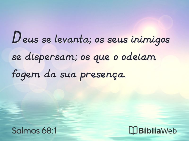 Salmos 68:1 em imagem para compartilhar