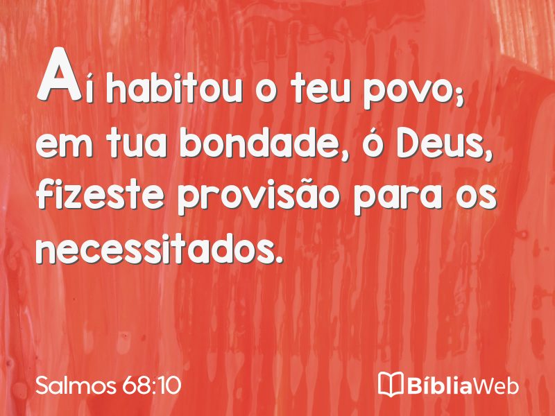 Salmos 68:10 em imagem para compartilhar