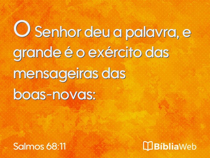 Salmos 68:11 em imagem para compartilhar