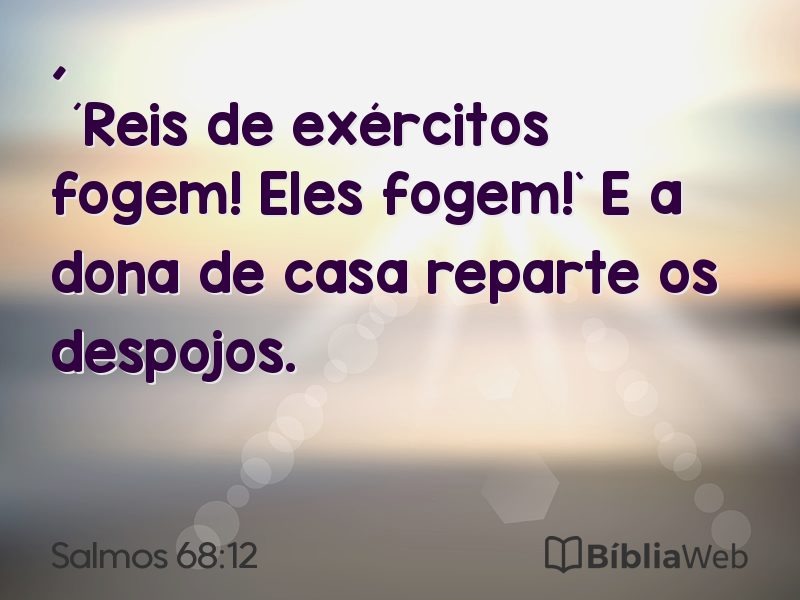 Salmos 68:12 em imagem para compartilhar