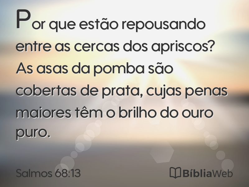 Salmos 68:13 em imagem para compartilhar
