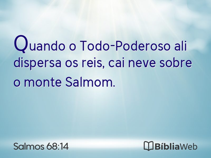 Salmos 68:14 em imagem para compartilhar