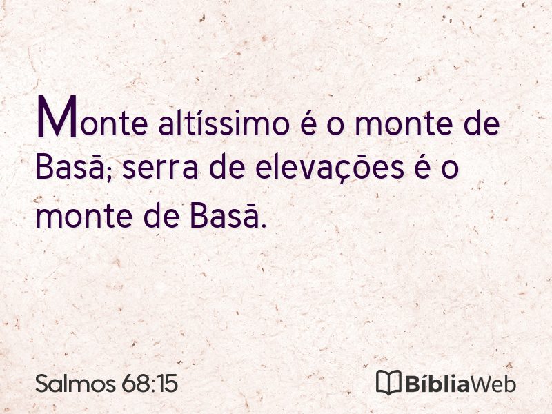 Salmos 68:15 em imagem para compartilhar
