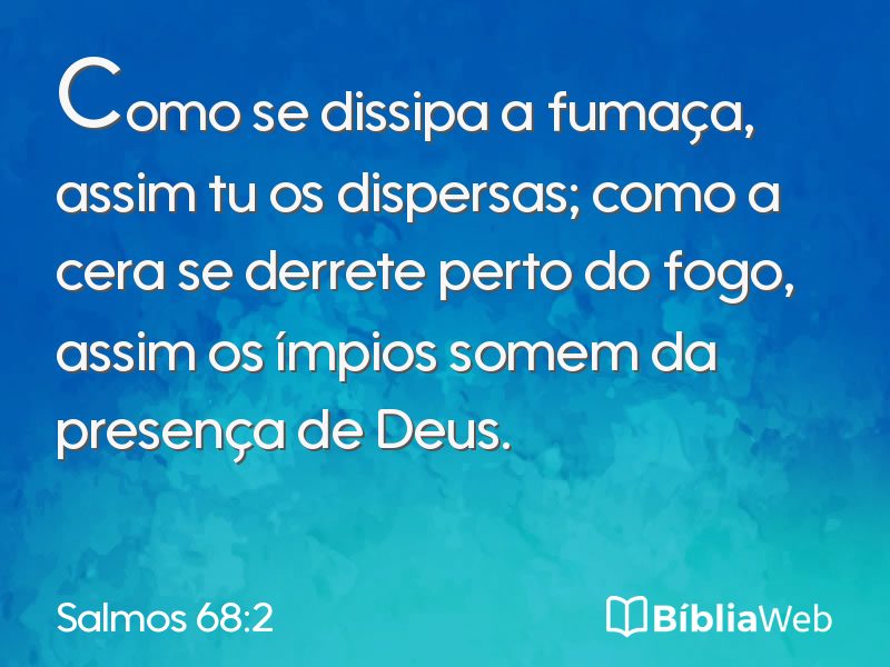 Salmos 68:2 em imagem para compartilhar