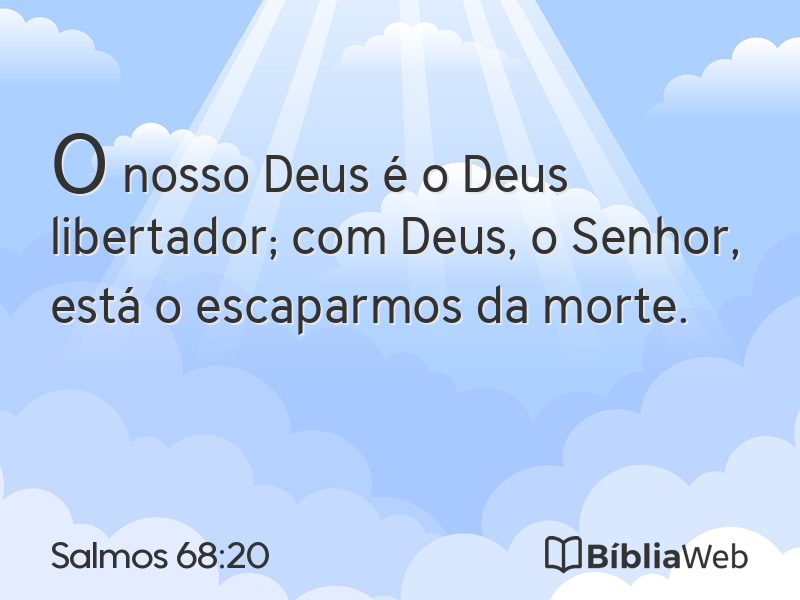 Salmos 68:20 em imagem para compartilhar