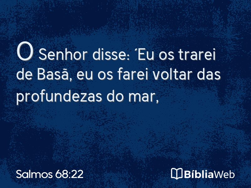 Salmos 68:22 em imagem para compartilhar