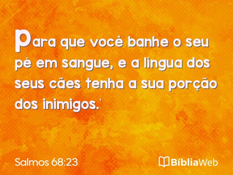 Salmos 68:23 em imagem para compartilhar