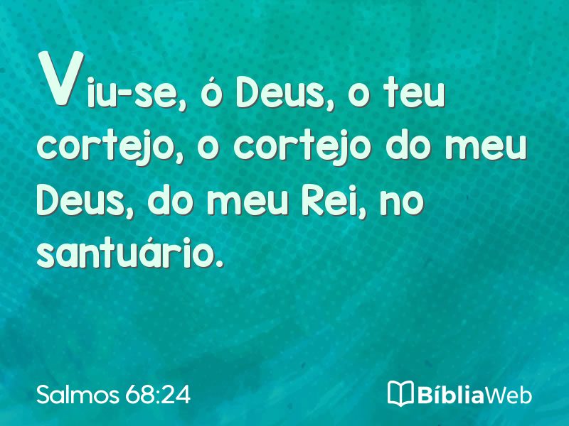 Salmos 68:24 em imagem para compartilhar