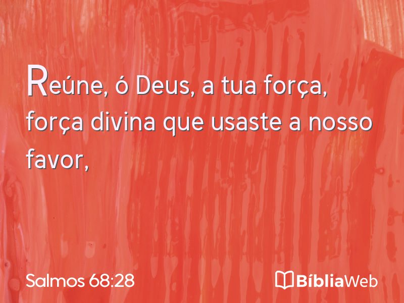 Salmos 68:28 em imagem para compartilhar
