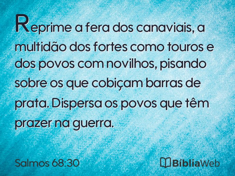 Salmos 68:30 em imagem para compartilhar