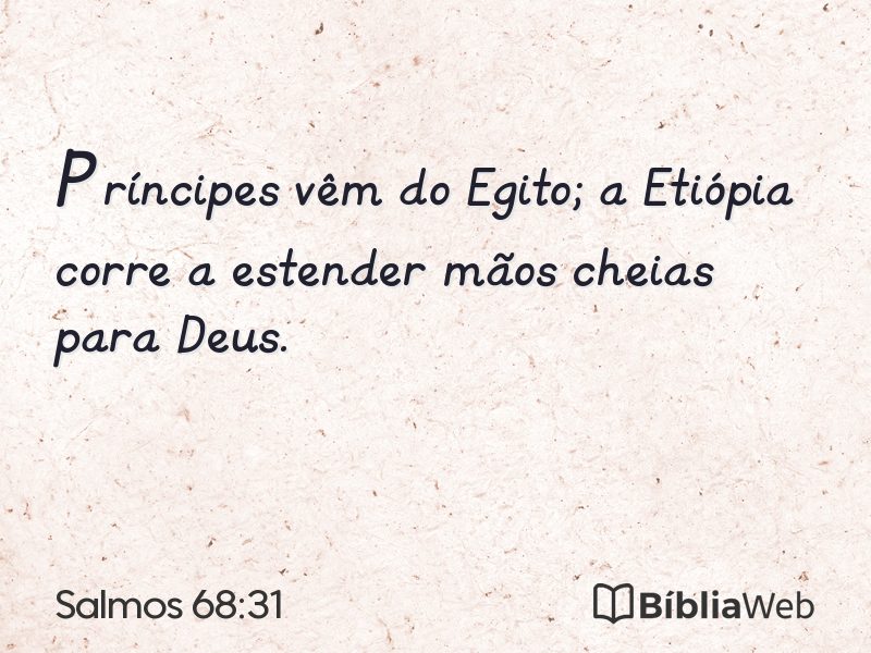 Salmos 68:31 em imagem para compartilhar